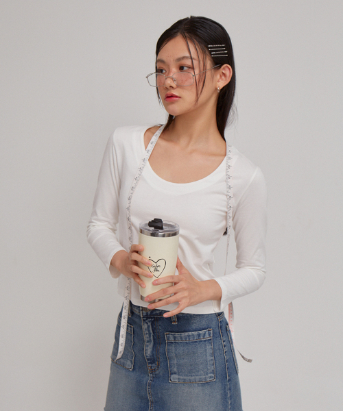 SALON DE YOHN(サロンドヨーン)の「U-neck Basic T_ White(Tシャツ/カットソー・レディース・その他・LARGE/MEDIUM/SMALL)」の5枚目の写真