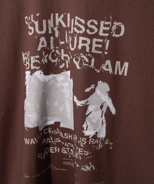 MASSNOUN(マスノウン)の「ビーチグラム リアルオーバーサイズ半袖Tシャツ MSFTS002-BR(Tシャツ/カットソー・レディース・その他・LARGE/X-LARGE)」の4枚目の写真