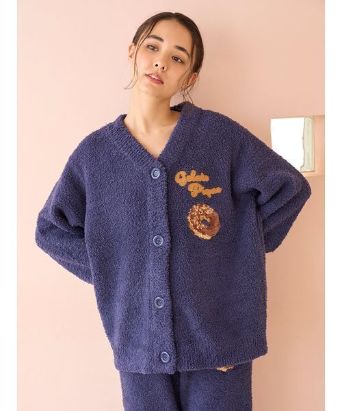 セール】ドーナツジャガードカーディガン（ルームウェア/パジャマ