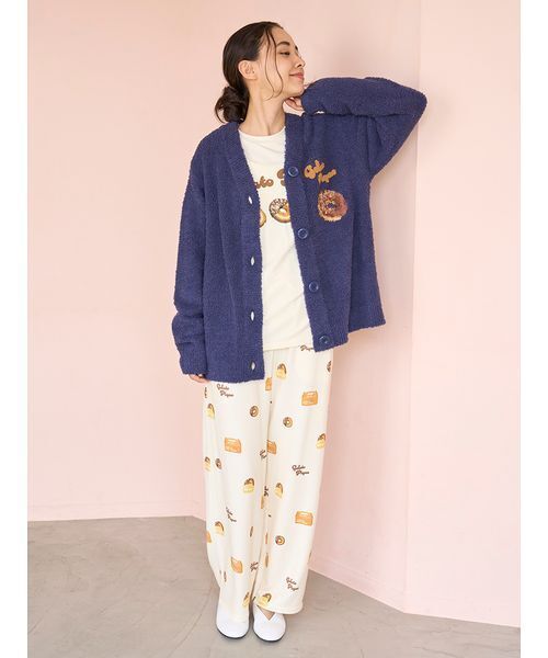 セール】ドーナツジャガードカーディガン（ルームウェア/パジャマ