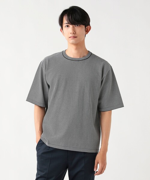 BEAMS HEART(ビームスハート)の「【7/2値下げ】サマーニット Tシャツ(Tシャツ/カットソー・メンズ・ブラック/その他/オフホワイト・SMALL/MEDIUM/LARGE/X-LARGE)」の3枚目の写真