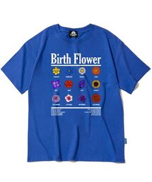 TRIPSHION（トリップション）の「バースフラワーグラフィックTシャツ - ブルー（Tシャツ/カットソー）」
