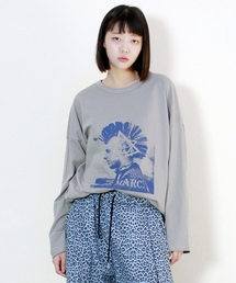 ヴィンテージパンクルーズフィット長袖Tシャツグレー