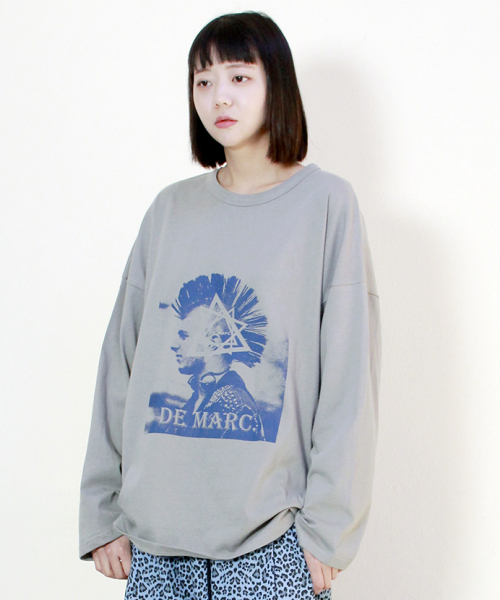 DEMARC（ドゥマーク）の「ヴィンテージパンクルーズフィット長袖Tシャツグレー（Tシャツ/カットソー・レディース・その他・MEDIUM/LARGE）」の2枚目の写真