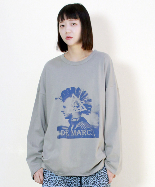 DEMARC（ドゥマーク）の「ヴィンテージパンクルーズフィット長袖Tシャツグレー（Tシャツ/カットソー・レディース・その他・MEDIUM/LARGE）」の3枚目の写真
