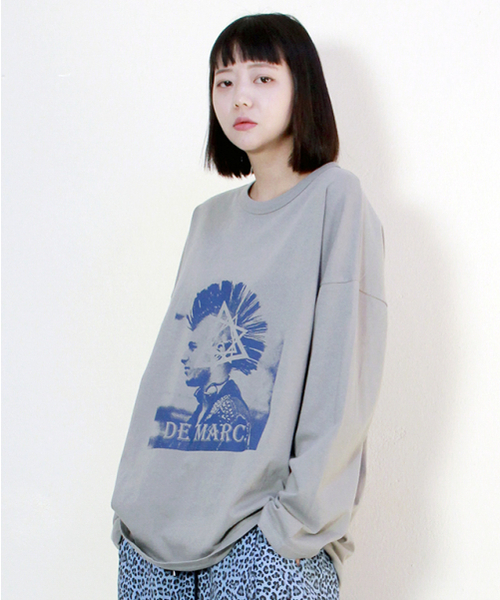 DEMARC（ドゥマーク）の「ヴィンテージパンクルーズフィット長袖Tシャツグレー（Tシャツ/カットソー・レディース・その他・MEDIUM/LARGE）」の4枚目の写真