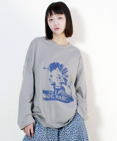 DEMARC（ドゥマーク）の「ヴィンテージパンクルーズフィット長袖Tシャツグレー（Tシャツ/カットソー・レディース・その他・MEDIUM/LARGE）」の5枚目の写真