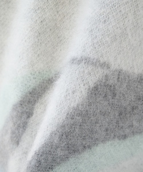 WRAPINKNOT(ラッピンノット)の「【WRAPINKNOT/ラッピンノット】別注 Mohair Jacquard Crew Neck Knit(ニット/セーター・メンズ・ホワイト/ブラック・2/3)」の10枚目の写真
