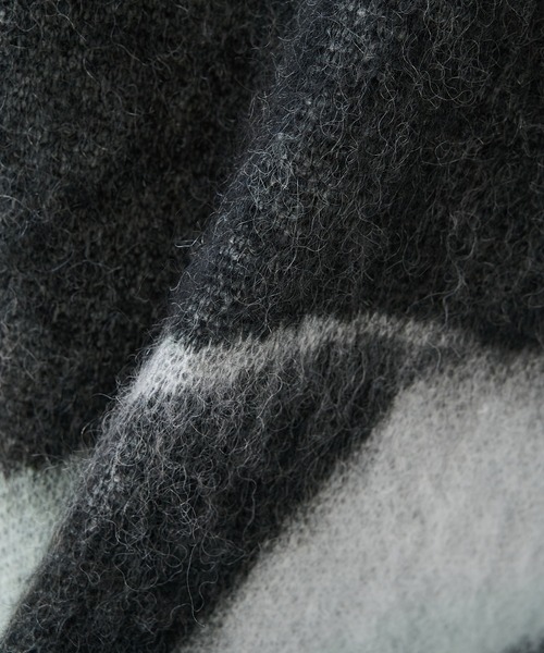WRAPINKNOT(ラッピンノット)の「【WRAPINKNOT/ラッピンノット】別注 Mohair Jacquard Crew Neck Knit(ニット/セーター・メンズ・ホワイト/ブラック・2/3)」の14枚目の写真