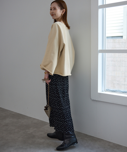 SLOBE IENA（スローブイエナ）の「裏毛スキッパープルオーバー（スウェット・レディース・ピンク系その他/グレー/ベージュ・FREE）」の8枚目の写真