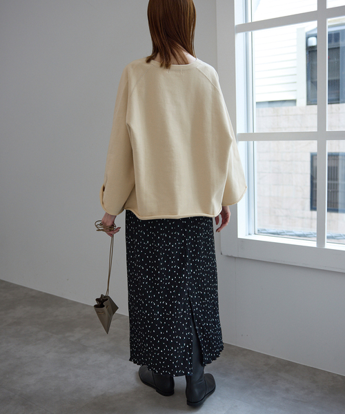 SLOBE IENA（スローブイエナ）の「裏毛スキッパープルオーバー（スウェット・レディース・ピンク系その他/グレー/ベージュ・FREE）」の9枚目の写真