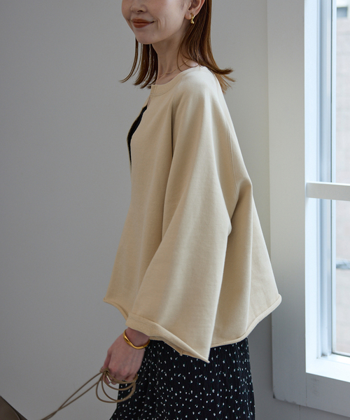 SLOBE IENA（スローブイエナ）の「裏毛スキッパープルオーバー（スウェット・レディース・ピンク系その他/グレー/ベージュ・FREE）」の12枚目の写真