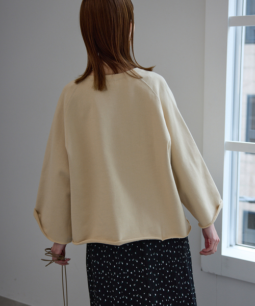 SLOBE IENA（スローブイエナ）の「裏毛スキッパープルオーバー（スウェット・レディース・ピンク系その他/グレー/ベージュ・FREE）」の13枚目の写真