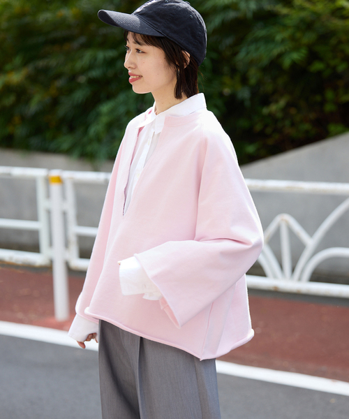 SLOBE IENA（スローブイエナ）の「裏毛スキッパープルオーバー（スウェット・レディース・ピンク系その他/グレー/ベージュ・FREE）」の19枚目の写真