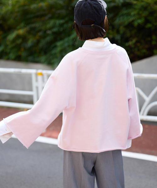 SLOBE IENA（スローブイエナ）の「裏毛スキッパープルオーバー（スウェット・レディース・ピンク系その他/グレー/ベージュ・FREE）」の21枚目の写真