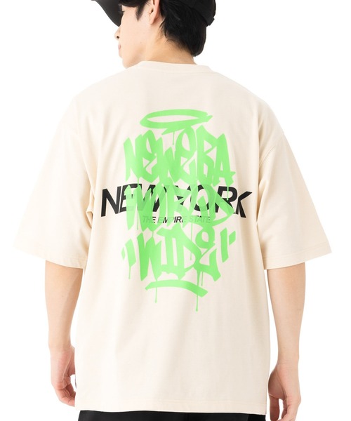 ニューエラ 半袖Tシャツ オーバーサイズ グラフィティロゴ（Tシャツ