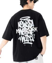ニューエラ 半袖Tシャツ オーバーサイズ グラフィティロゴ