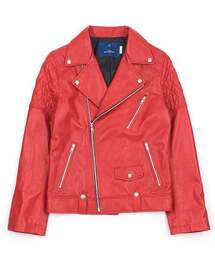 SLOWUNIVERSE（スローユニバース）の「UNISEX QULITING CLASSIC LAMB SKIN  RIDERS JACKET (RED)（ライダースジャケット）」
