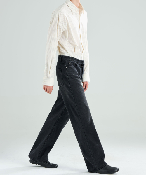 ZPLISH(ジプリシュ)の「ワイドデニムパンツブラック(デニムパンツ・メンズ・その他・SMALL/MEDIUM/LARGE)」の2枚目の写真