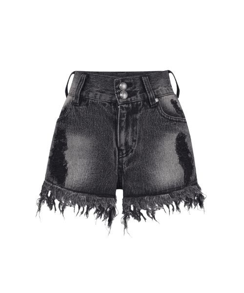 セール】fringe denim short pants（デニムパンツ）｜andwang