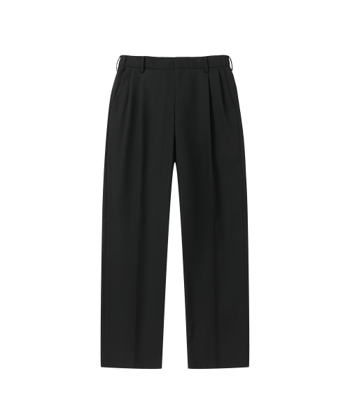 SOLEW(ソル)の「ツージョーレギュラーフィットスラックス_ブラック(スラックス・メンズ・その他・SMALL/MEDIUM/LARGE/X-LARGE)」の1枚目の写真