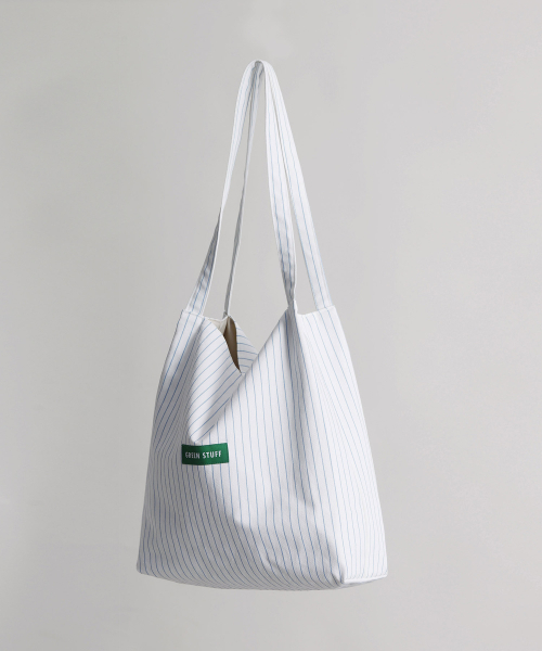 GREEN STUFF(グリーンスタッフ)の「boxy bag 53 - cotton stripe white(ショルダーバッグ・レディース・その他・FREE)」の2枚目の写真