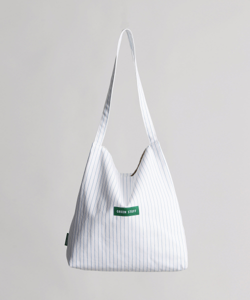 GREEN STUFF(グリーンスタッフ)の「boxy bag 53 - cotton stripe white(ショルダーバッグ・レディース・その他・FREE)」の3枚目の写真