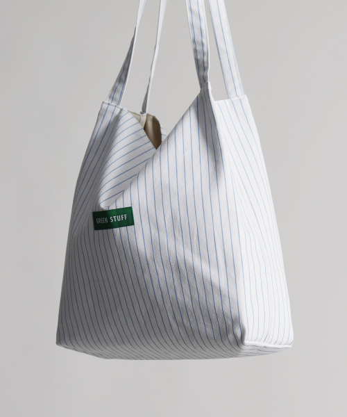 GREEN STUFF(グリーンスタッフ)の「boxy bag 53 - cotton stripe white(ショルダーバッグ・レディース・その他・FREE)」の8枚目の写真