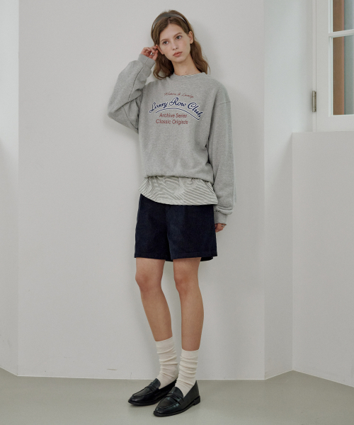 LOSSYROW(ロッシロー)の「Soft Corduroy Half Pants Dark Navy(その他パンツ・レディース・ダークネイビー・SMALL/MEDIUM)」の1枚目の写真