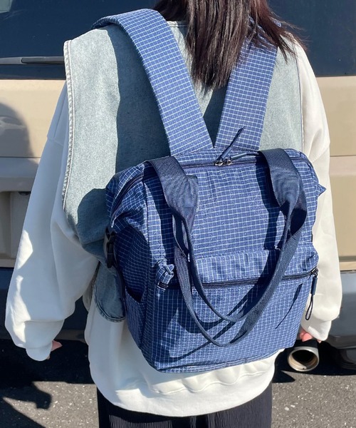 セール】チェック柄リュックサック（バックパック/リュック）｜CRB