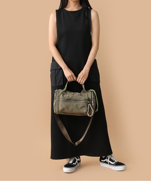 CONTROL FREAK / CTFK(コントロールフリーク)の「CONTROL FREAK / CTFK(コントロールフリーク)ミリタリーチャームボストンバッグ(ボストンバッグ・レディース・ブラック/カーキ・FREE)」の8枚目の写真