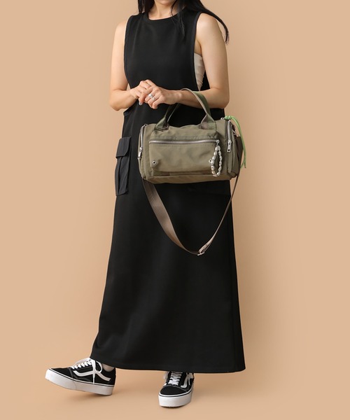 CONTROL FREAK / CTFK(コントロールフリーク)の「CONTROL FREAK / CTFK(コントロールフリーク)ミリタリーチャームボストンバッグ(ボストンバッグ・レディース・ブラック/カーキ・FREE)」の9枚目の写真