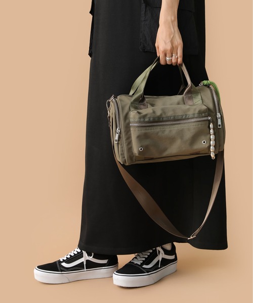 CONTROL FREAK / CTFK(コントロールフリーク)の「CONTROL FREAK / CTFK(コントロールフリーク)ミリタリーチャームボストンバッグ(ボストンバッグ・レディース・ブラック/カーキ・FREE)」の12枚目の写真
