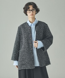 現行 美品 カレンソロジー リネン混 ノーカラージャケット オーバーシルエット Curensology（カレンソロジー）｜ノーカラージャケット一覧 - WEAR