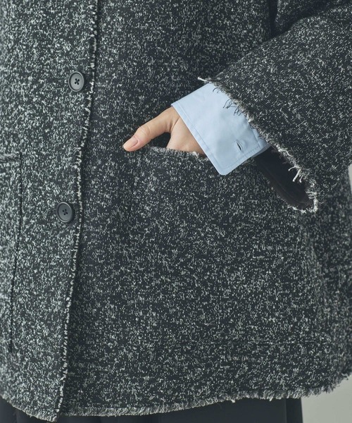 Curensology(カレンソロジー)の「Curensology(カレンソロジー)/<C.S.G>ネップツィードジャケット(ノーカラージャケット・レディース・ブラック・FREE)」の11枚目の写真