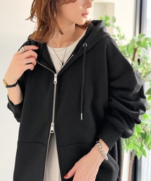 オーバーサイズ」に該当するパーカー（ブラック/黒色系）ファッション