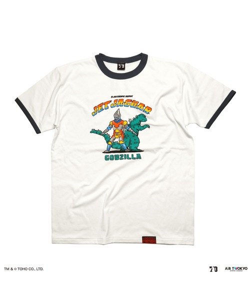AIR TWOKYO(エアトゥーキョー)の「ゴジラ 70 周年記念 昭和シリーズシーンイラスト T シャツ 4(ジェットジャガー & ゴジラ)(Tシャツ/カットソー・メンズ・ナチュラル・MEDIUM/XX-LARGE/X-LARGE/LARGE)」の3枚目の写真