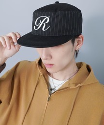 SPINNS | ピルボックスキャップ/ピンストライプ/ワンポイント刺繍ロゴ/ユニセックス(キャップ)