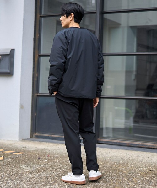 coen（コーエン）の「ウィンドブロックノーカラーカーデ【撥水、防風、抗菌防臭（中綿）】（その他アウター・メンズ・ブラック/ベージュ/ダークグレー・S/M/L/XL）」の7枚目の写真