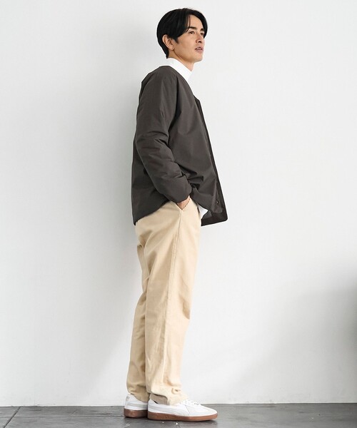 coen（コーエン）の「ウィンドブロックノーカラーカーデ【撥水、防風、抗菌防臭（中綿）】（その他アウター・メンズ・ブラック/ベージュ/ダークグレー・S/M/L/XL）」の11枚目の写真