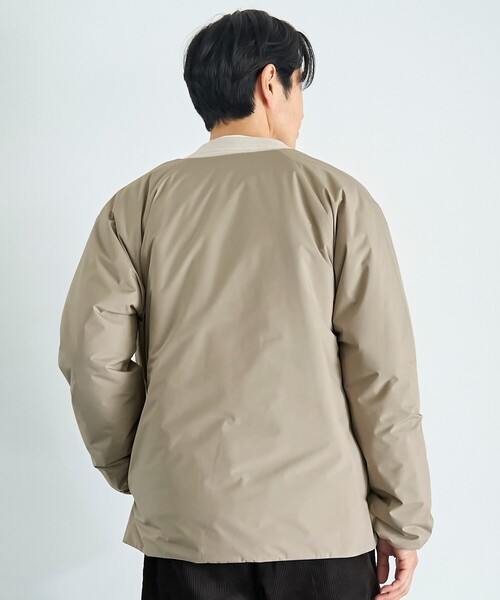 coen（コーエン）の「ウィンドブロックノーカラーカーデ【撥水、防風、抗菌防臭（中綿）】（その他アウター・メンズ・ブラック/ベージュ/ダークグレー・S/M/L/XL）」の14枚目の写真