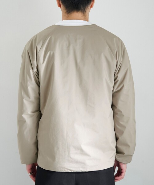 coen（コーエン）の「ウィンドブロックノーカラーカーデ【撥水、防風、抗菌防臭（中綿）】（その他アウター・メンズ・ブラック/ベージュ/ダークグレー・S/M/L/XL）」の20枚目の写真