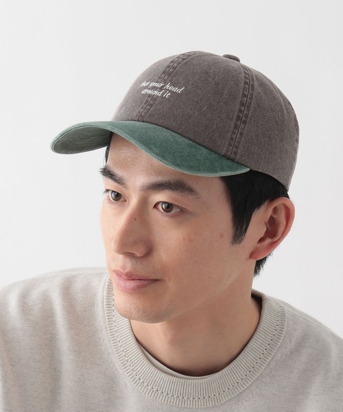 GLOBAL WORK（グローバルワーク）の「バイカラーピグメントキャップ/632274（キャップ・メンズ・ダークブラウン/ブルー/ブラック・FREE）」の3枚目の写真