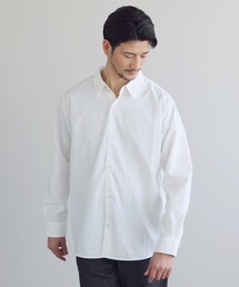 SPU（スプ）の「機能性コンフォートブロードレギュラーカラー無地/ストライプ長袖シャツ【接触冷感】（シャツ/ブラウス）」