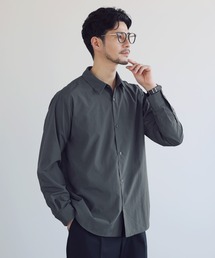 SPU（スプ）の「機能性コンフォートブロードレギュラーカラー無地/ストライプ長袖シャツ【接触冷感】（シャツ/ブラウス）」