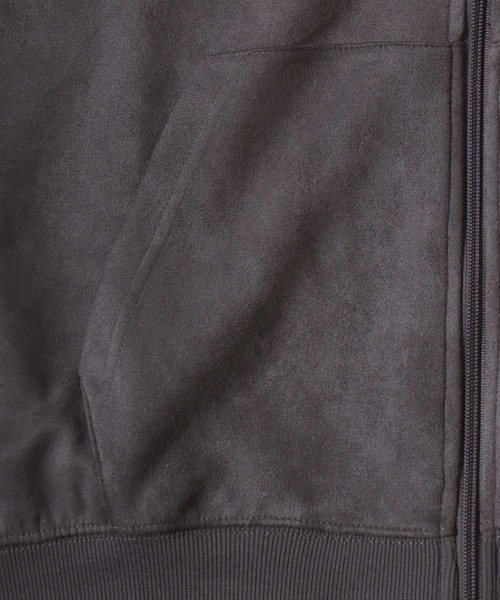 SITRY（シトリー）の「Leopard Logo Fake Suede Sweat Zip Hoodie/レオパードロゴ グランジ オーバーサイズ ダブルジップ フェイクスエード フルジップパーカー フーディー パーカー スウェット レディース メンズ（パーカー・メンズ・チャコール/ネイビー/ピンク・M/L）」の15枚目の写真