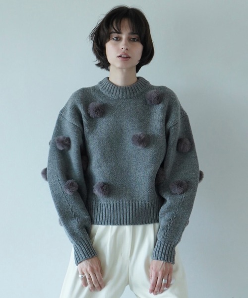 FUR DOT KNIT TOPS（ニット/セーター）｜CLANE（クラネ）の