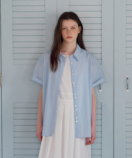 BUT'TON(ボッタン)の「Tencel Two Button Shirts (SkyBlue)(シャツ/ブラウス・レディース・その他・FREE)」の2枚目の写真