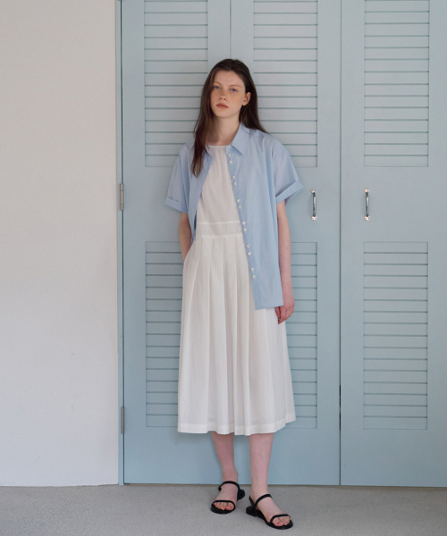 BUT'TON(ボッタン)の「Tencel Two Button Shirts (SkyBlue)(シャツ/ブラウス・レディース・その他・FREE)」の3枚目の写真