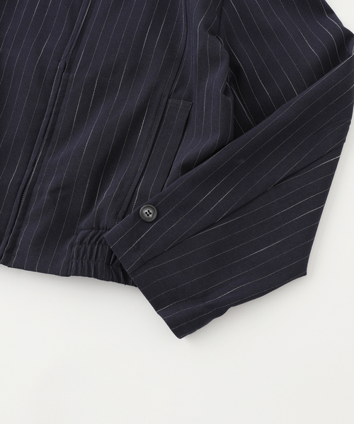 JIEDA(ジエダ)の「JIEDA / ジエダ STRIPE ZIP JACKET(ブルゾン・メンズ・グレー/ネイビー・1/2)」の5枚目の写真